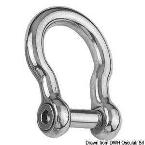 Bow shackle AISI 316 10 mm