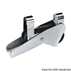 Hinged bow roller with fairlead up to 10 kg