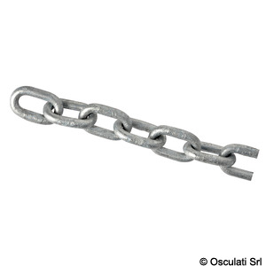 Galvanised Genoese chain 6 mm x 100 mm