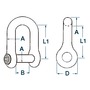 Anchor shackle AISI 316 10 mm