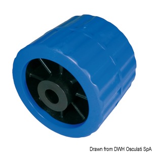 Side roller blue Ø hole 15 mm