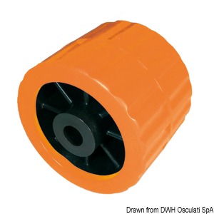 Seitenrolle, orange 75 mm Ø Bohrung 15 mm