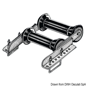 Rear swinging double roller 60 mm