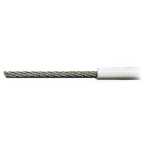 Cables made of AISI 316 stainless steel coated with white PVC