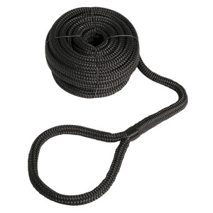 Mooring line with eye black 24 mm x 15 m