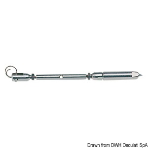Turned rigging screws with built-in terminal suitable for Parafil cables