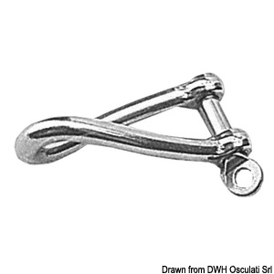 4mm STAINLESS STEEL 316 Twisted Shackle 600 kilo Breaking Load Free Post 