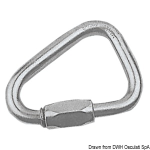 Delta SS snap-hook w. screw opening 4.5 mm