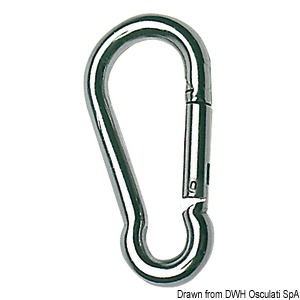 Carabiner hook AISI 316 5 mm