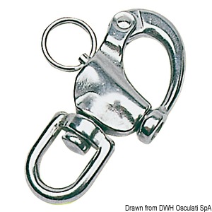 Snap-shackle spinnaker swiv.eye AISI 316 128 mm