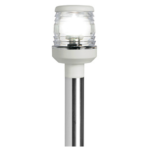 SS light pole 100 cm w/white plastic light
