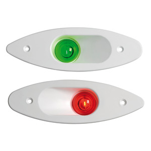 Seitenlicht aus ABS zum Einbau rot/weiß