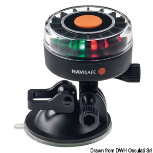 Lampada Navisafe 360° tricolore supporto a ventosa