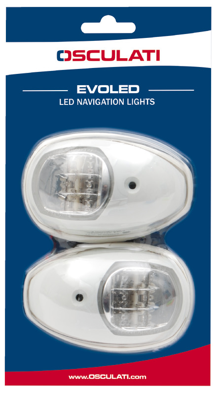Evoled navigation lights white ABS left + right (Blister)