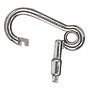Carbine hook with outer opening, made of stainless steel