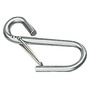 S.S. safety hooks w/spring lock 75 mm title=