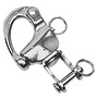 Snap-shacke with swivel and fork for spinnaker, halyards and general purposes, made of stainless steel title=