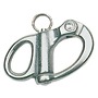 Snap-shackle for spinnaker, halyards and general purposes, made of stainless steel title=
