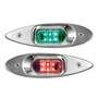 Evoled Eye low consumption LED navigation lights made of mirror-polished stainless steel for built-in bulkhead mounting