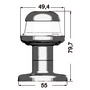 Orions AISI 316/112.5° red navigation light