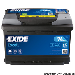 Batterie Exide Excell pour démarrage 50 Ah