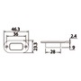 LED courtesy light for recess mounting - frontal orientation