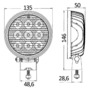 Προβολέας LED HD 9x3W για προσανατολίσιμο roll-bar