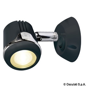 Articulated HI-POWER LED black spotlight 12/24 V