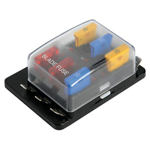 Fuse holder box with warning lights 6 housings