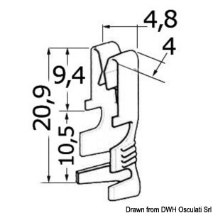 Contacts made of tin-plated brass 2.5/6 mm