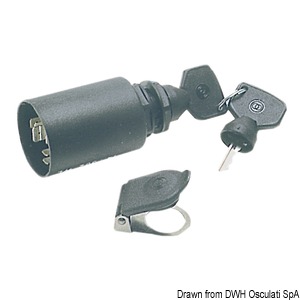 Watertight ignition key IP65