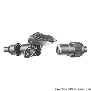 Utikač Cobo vodonepropusni od crne plastike