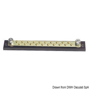 Details about   Osculati Bus-Bar Electric Terminal Board 150A with 20x4mm Shunt Terminals