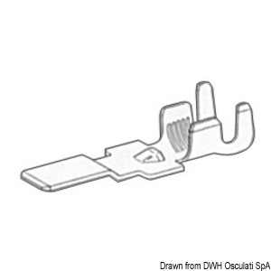 Watertight connector Faston male 8/10 mm²