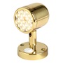 Articulated spotlight polished brass w. switch
