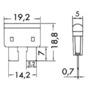 Blade fuse w/warning LED light 15 A