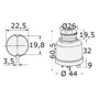 Watertight ignition key IP65