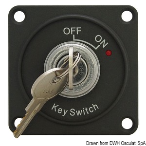 Interrupteur ON-OFF avec clé et témoin LED