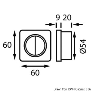 Lichtschalter doppelt 10 A verchromt/schwarz