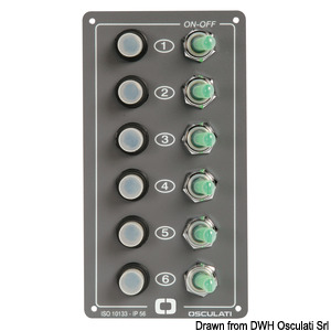 Elite electric control panel 6 switches