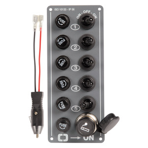 Electric control panel 5 switches + lighter plug