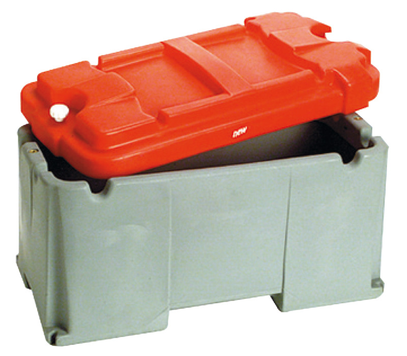 Batteriekasten Kunststoff rot (mit Drehverschlüssen) für Batterie