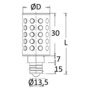 LED bulb 12/24 V E14 3.2 W 260 lm