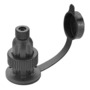 Watertight plug made of polycarbonate and fitted with brass contacts title=