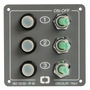 Control panel w. 3 resettable switches