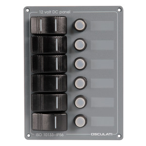 6-switche aluminium vertical panel