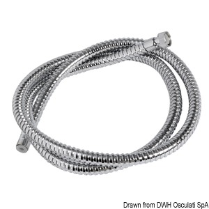 Polished stainless steel shower hose