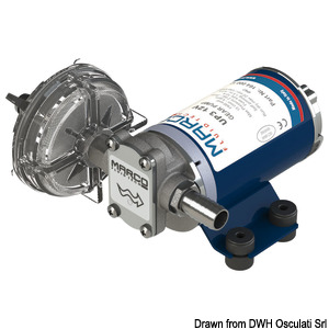 Self-priming bronze electric gear pump for diesel oil, antifreeze and water transfer