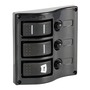 Electric control panel with flush rocker switches title=