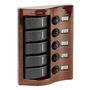Control panel 5 flush rocker switches mahogany